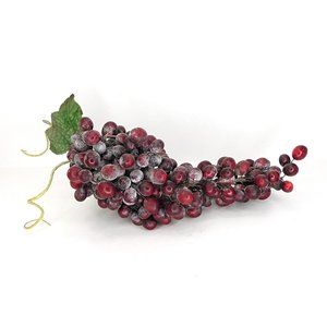 Large Faux Artifical Grape Bunch Reddish Purple 14"